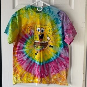 SpongeBob Unisex Colorful Tie-Dye Shirt